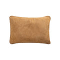 PTMD Suky Camel Suede Leather Cushion Rectangle