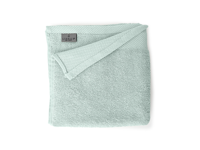 LINNICK Diamond Badstof Handdoek 50x100cm - soft green - set van 4