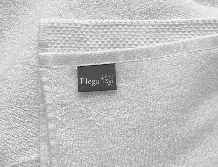 Eleganzzz Badlaken 100% Katoen 70x140cm - white - Set van 8
