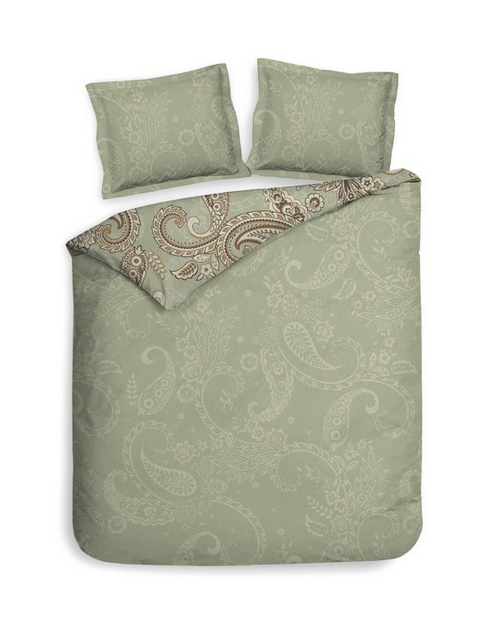 Heckett Lane Dekbedovertrek Katoen Satijn Camille - green