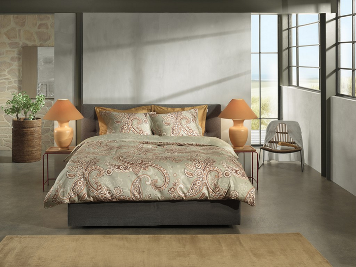 Heckett Lane Dekbedovertrek Katoen Satijn Camille - green