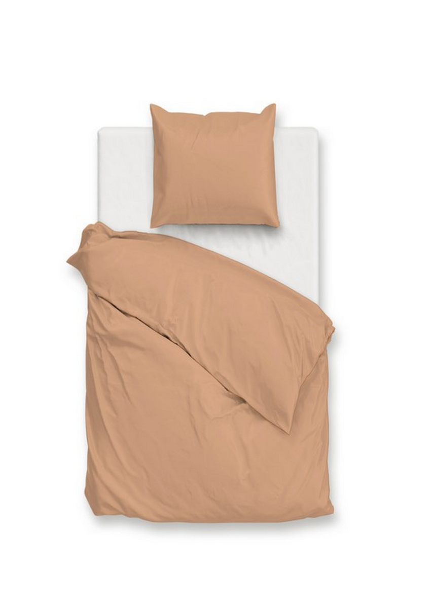 Zo Home Dekbedovertrek Katoen Percalle - cream tan