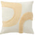 J-line - Kussen Cirkel Textiel Wit|beige - 43x43x10cm