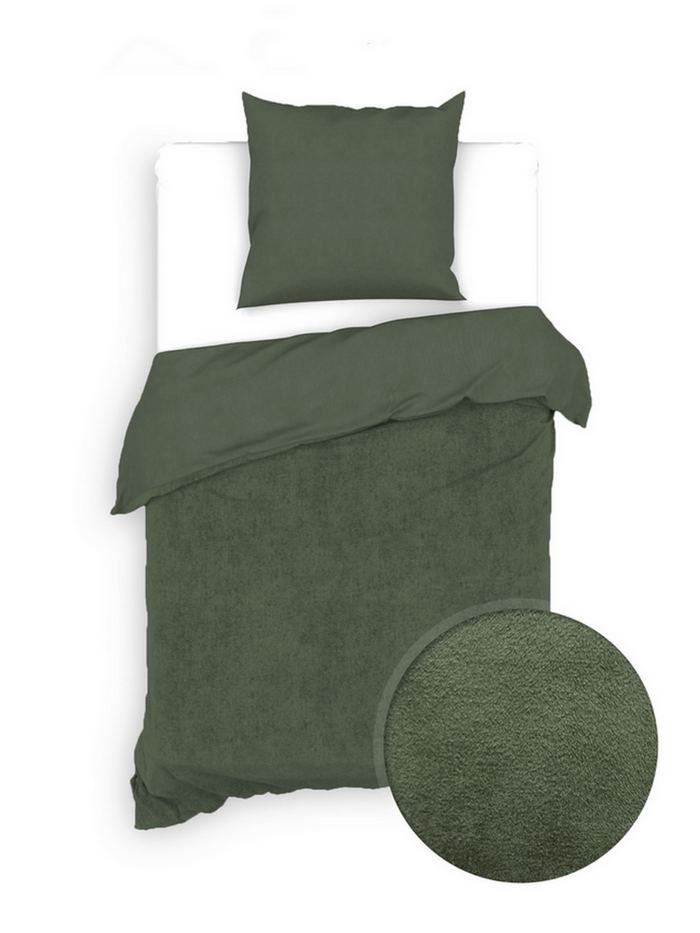 Zo Home Dekbedovertrek Katoen Velluto - racing green