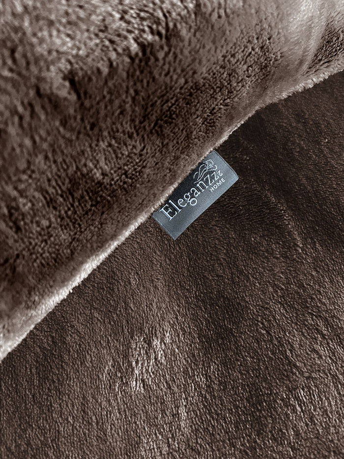 Eleganzzz Dekbedovertrek Flanel Fleece - brown