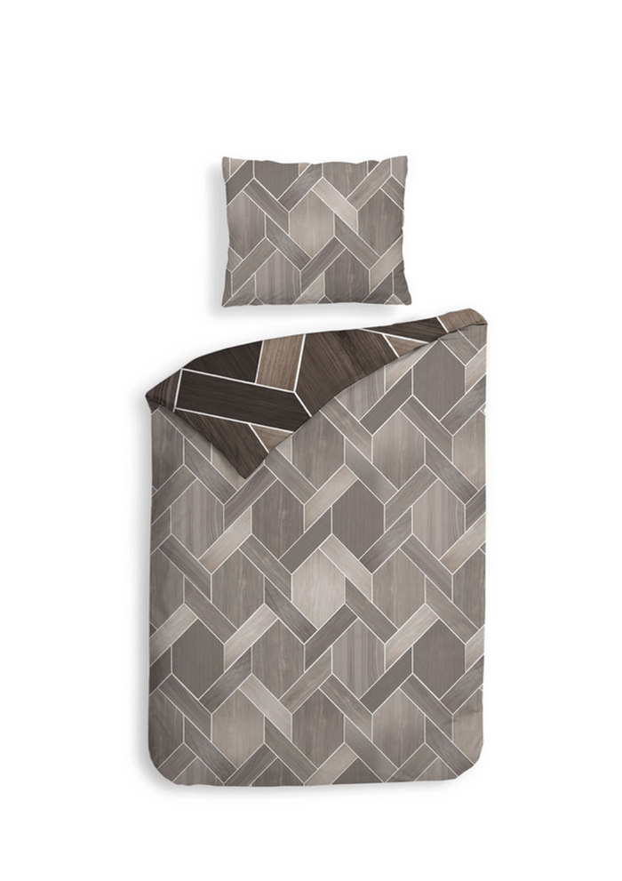 Heckett Lane Dekbedovertrek Katoen Satijn Murdock - brown