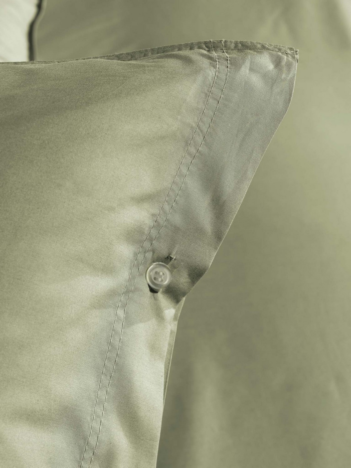 Yellow Dekbedovertrek Percale silent green