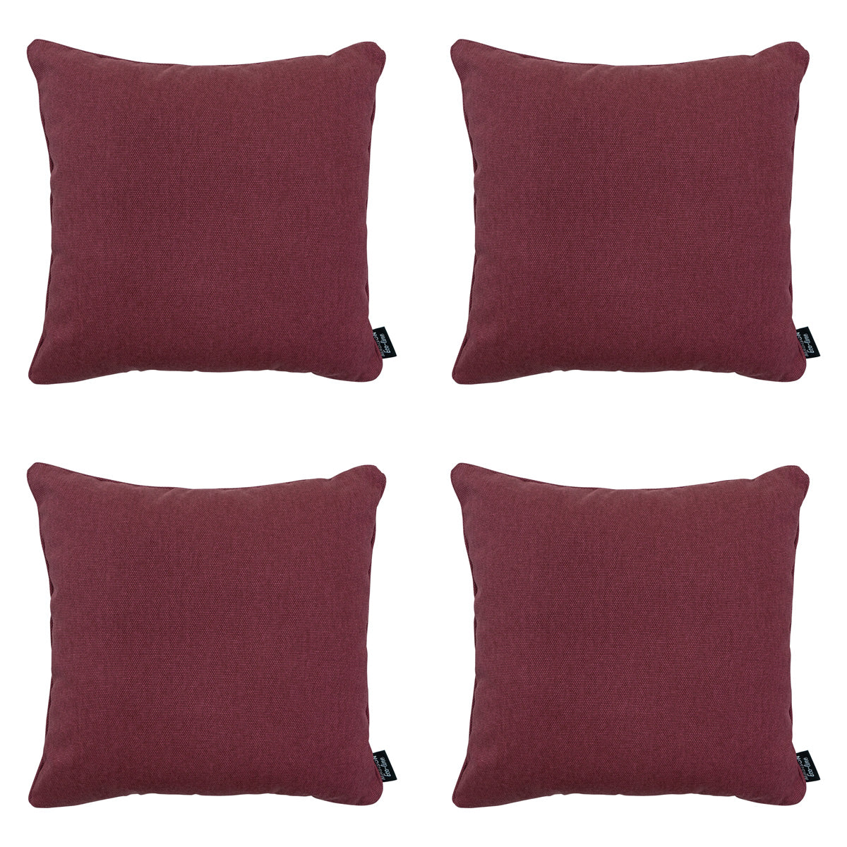 Madison -  Sierkussen Bordeaux canvas eco+ - Ca. 50x50 cm - Set van 4