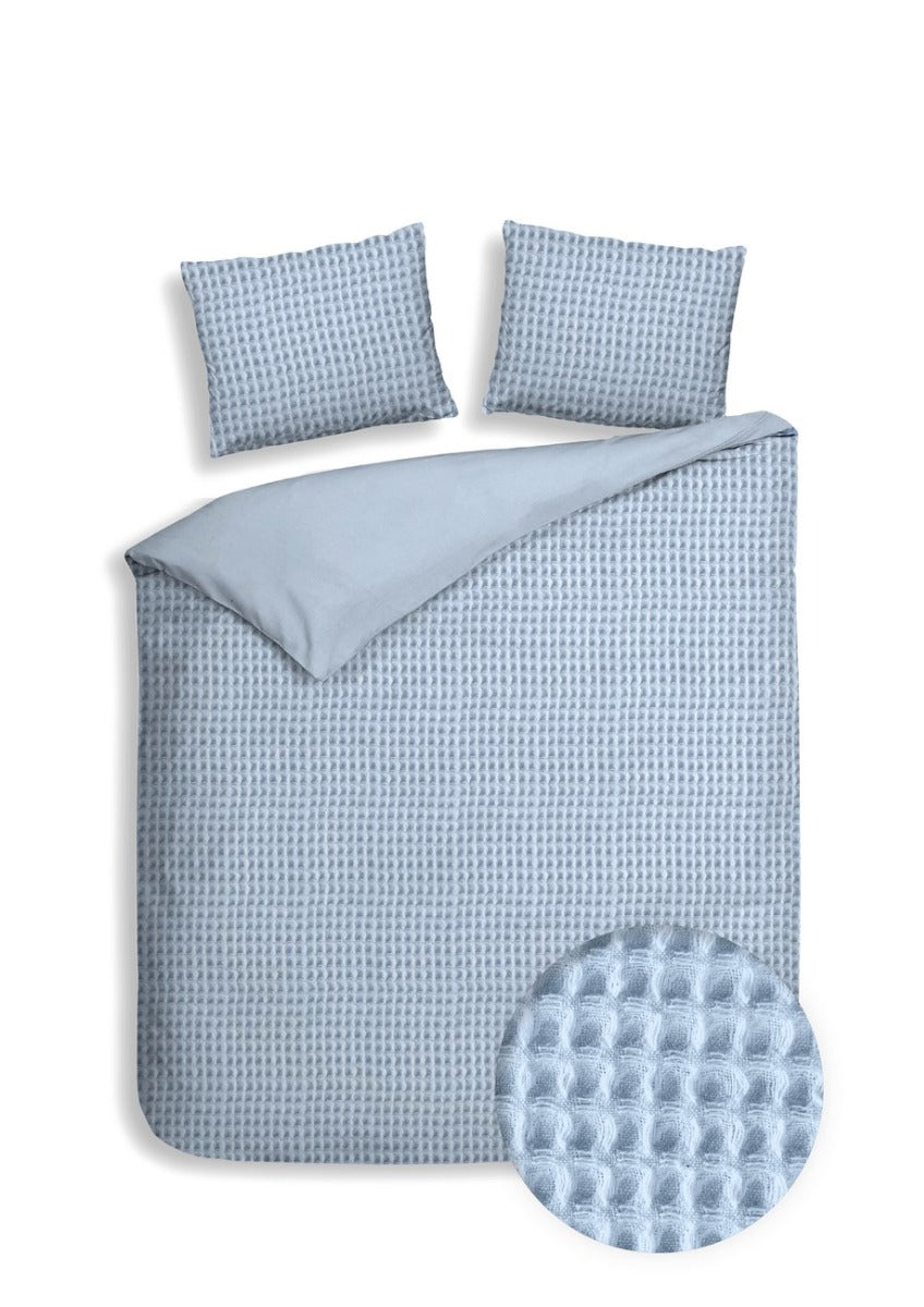 Heckett Lane Dekbedovertrek Katoen Vafala - ice blue