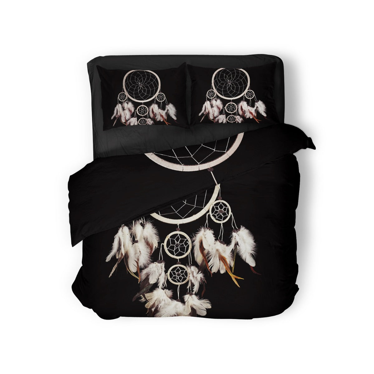 Eleganzzz Dekbedovertrek Micropercal Catch the Dream - black