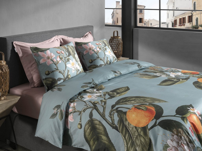 Heckett Lane Dekbedovertrek Katoen Satijn Palmira - blue