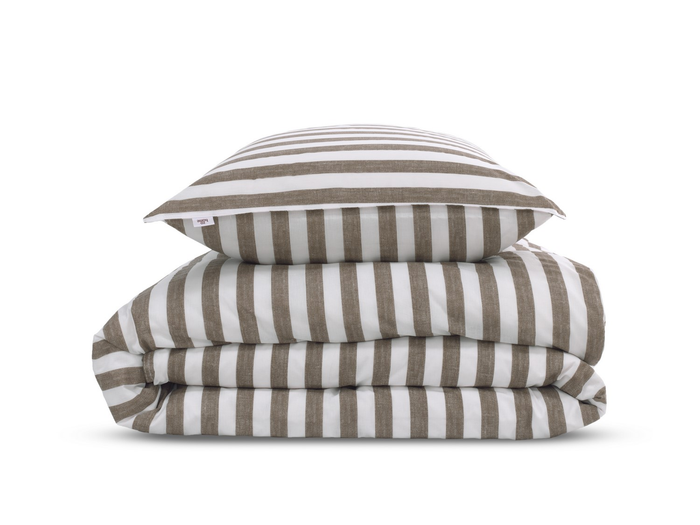 Zo Home Dekbedovertrek Katoen Banda Di Lino Linnen Look - palm taupe