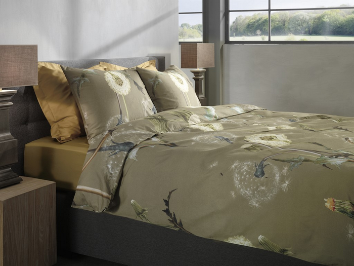 Heckett Lane Dekbedovertrek Katoen Twill Zelena - green