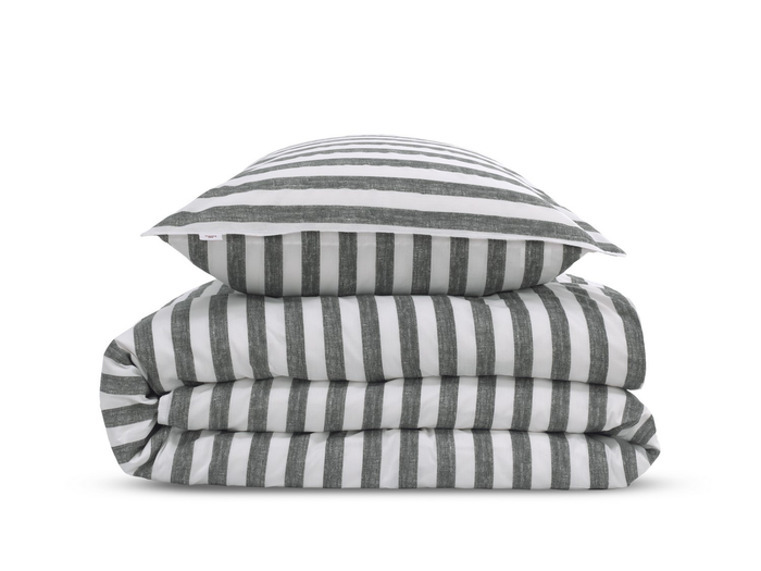 Zo Home Dekbedovertrek Katoen Banda Di Lino Linnen Look - dark grey