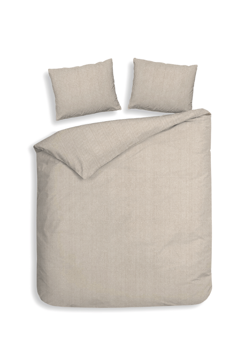 Heckett Lane Dekbedovertrek Flanel Spina - desert sand