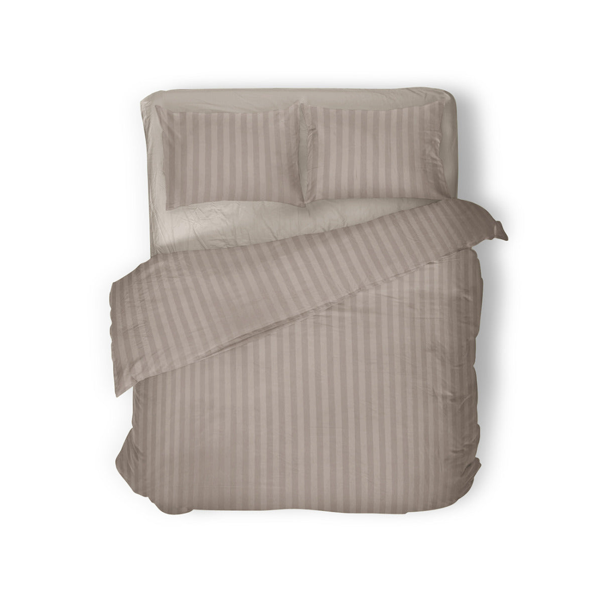 Eleganzzz Dekbedovertrek Hotel Kwaliteit Satijn Streep zand