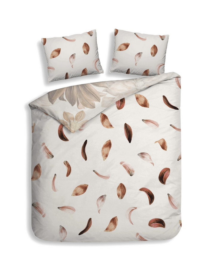 Heckett Lane Dekbedovertrek Katoen Dobby Flori - off white