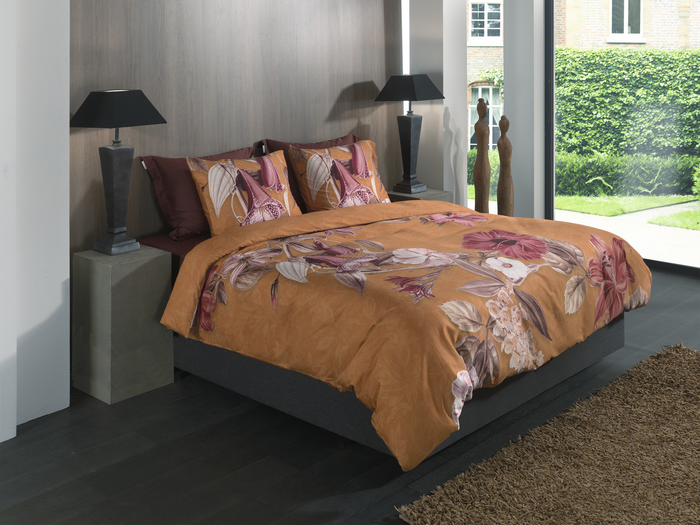 Heckett Lane Dekbedovertrek Katoen Satijn Malu - orange