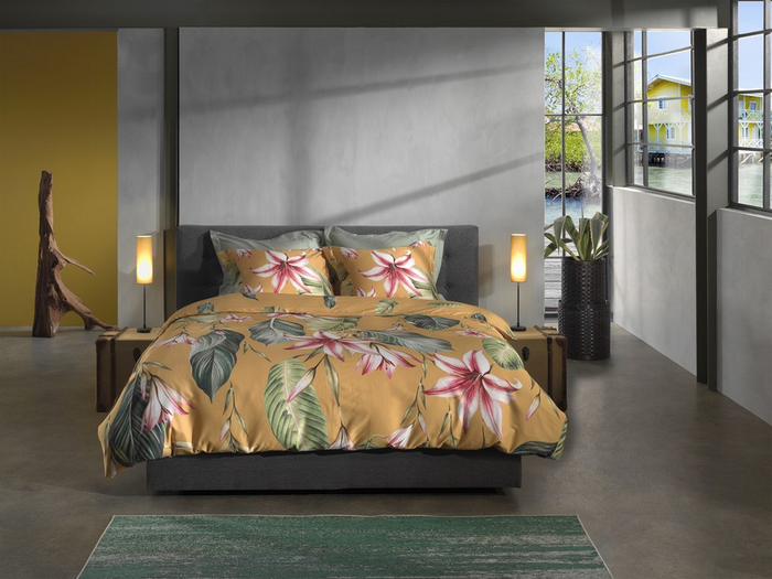 Heckett Lane Dekbedovertrek Katoen Satijn Lilie - yellow