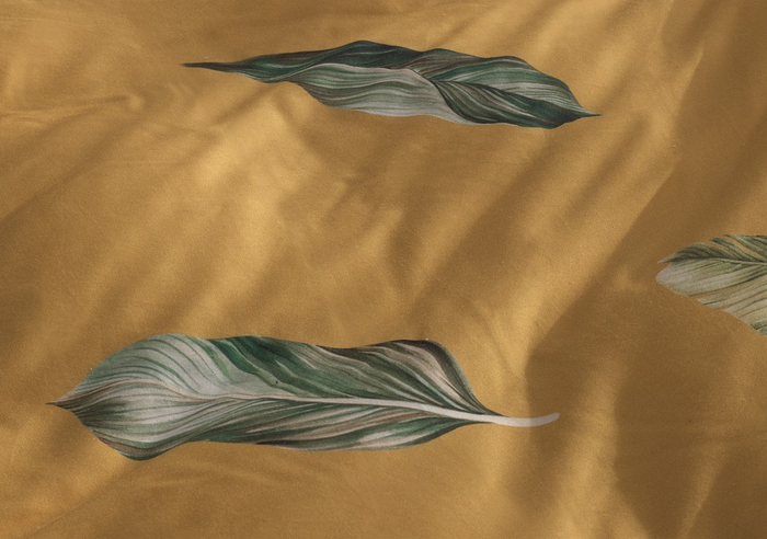 Heckett Lane Dekbedovertrek Katoen Satijn Lilie - yellow