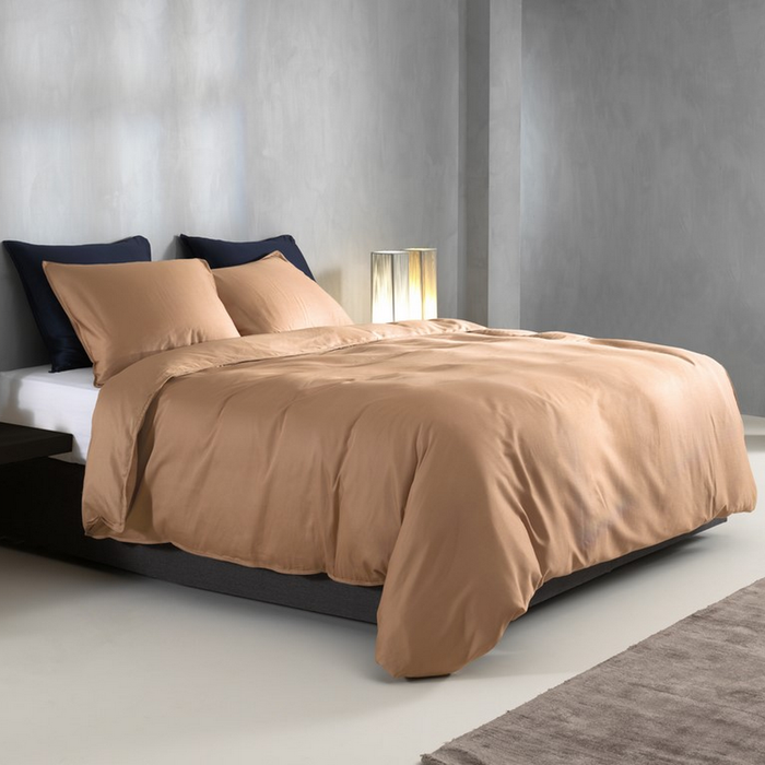 Zo Home Dekbedovertrek Katoen Percalle - cream tan