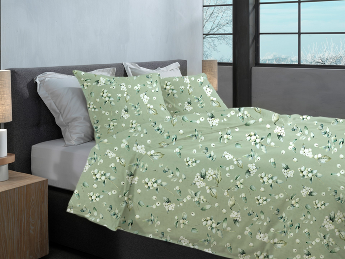 Heckett Lane Dekbedovertrek Flanel Ciro - green