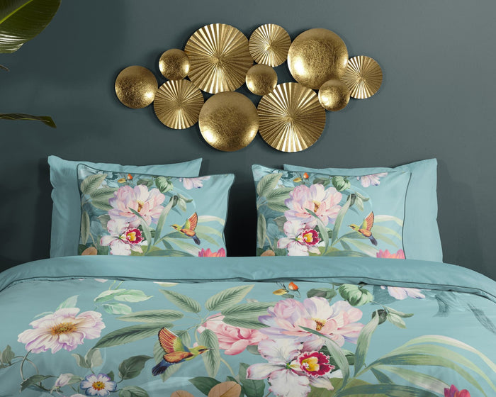 Descanso Dekbedovertrek Biologische Katoen Satijn Fungi - multi