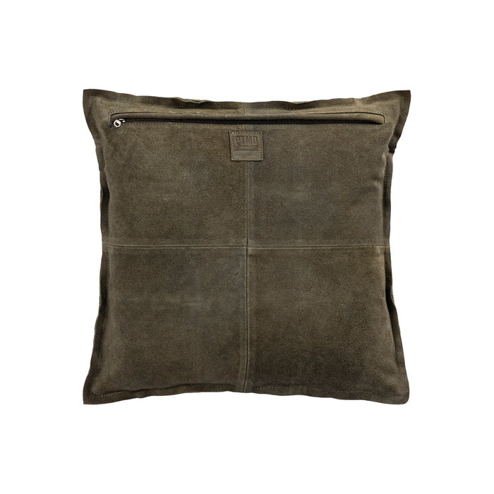 PTMD Cobie Green Suede Leather Cushion Square S