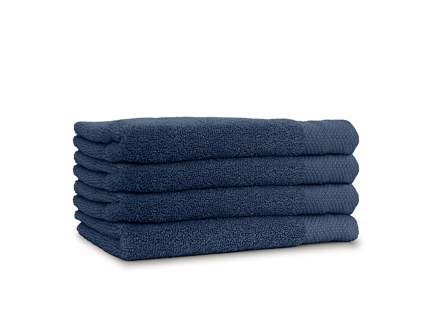 LINNICK Diamond Badstof Handdoek 60x110cm - ocean blue - set van 4