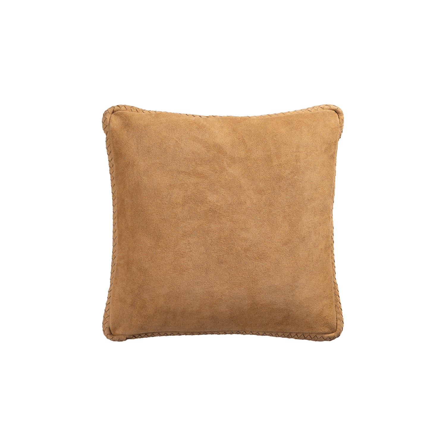 PTMD Suky Camel Suede Leather Cushion Square S