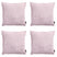 Madison -  Sierkussen Panama soft pink - Ca. 45x45 cm - Set van 4