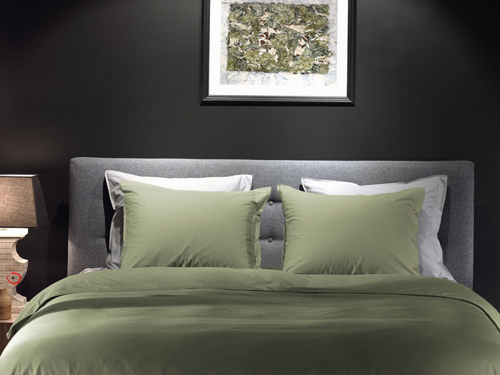 Yellow Dekbedovertrek Percale silent green