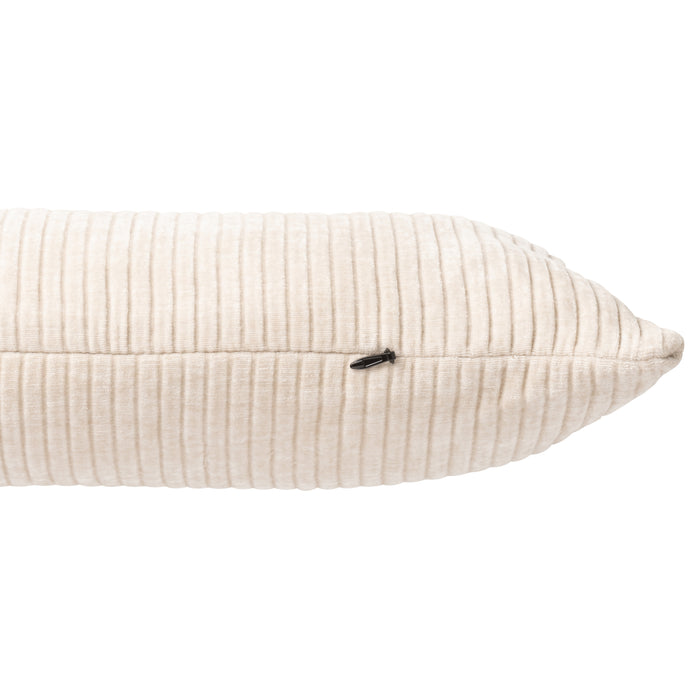 J-line - Kussen Rechthoekig Stof|schuim Beige - 40x60x5cm