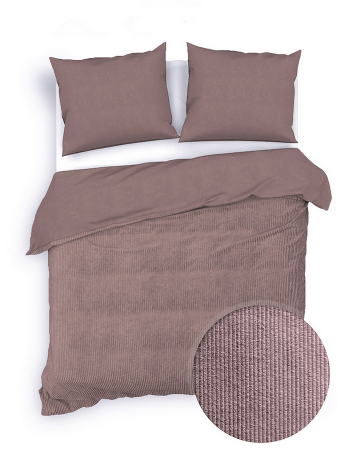 Zo Home Dekbedovertrek Katoen Velluto a Coste - blush rose