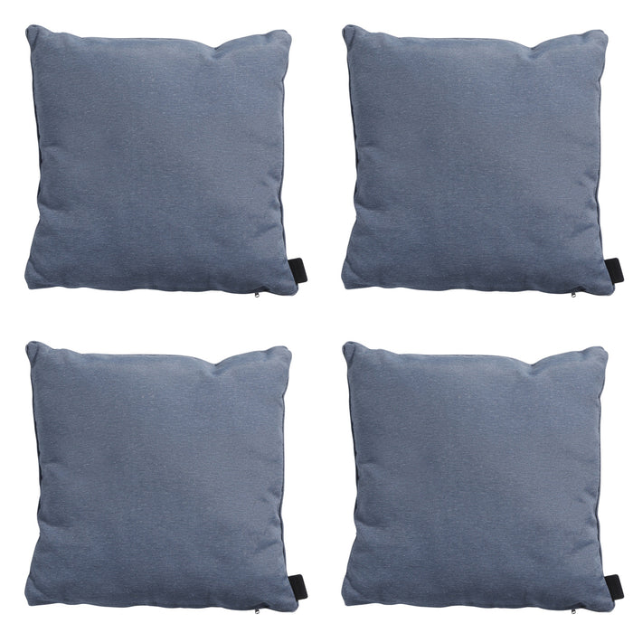 Madison -  Sierkussen Panama safier blue - Ca. 60x60 cm - Set van 4