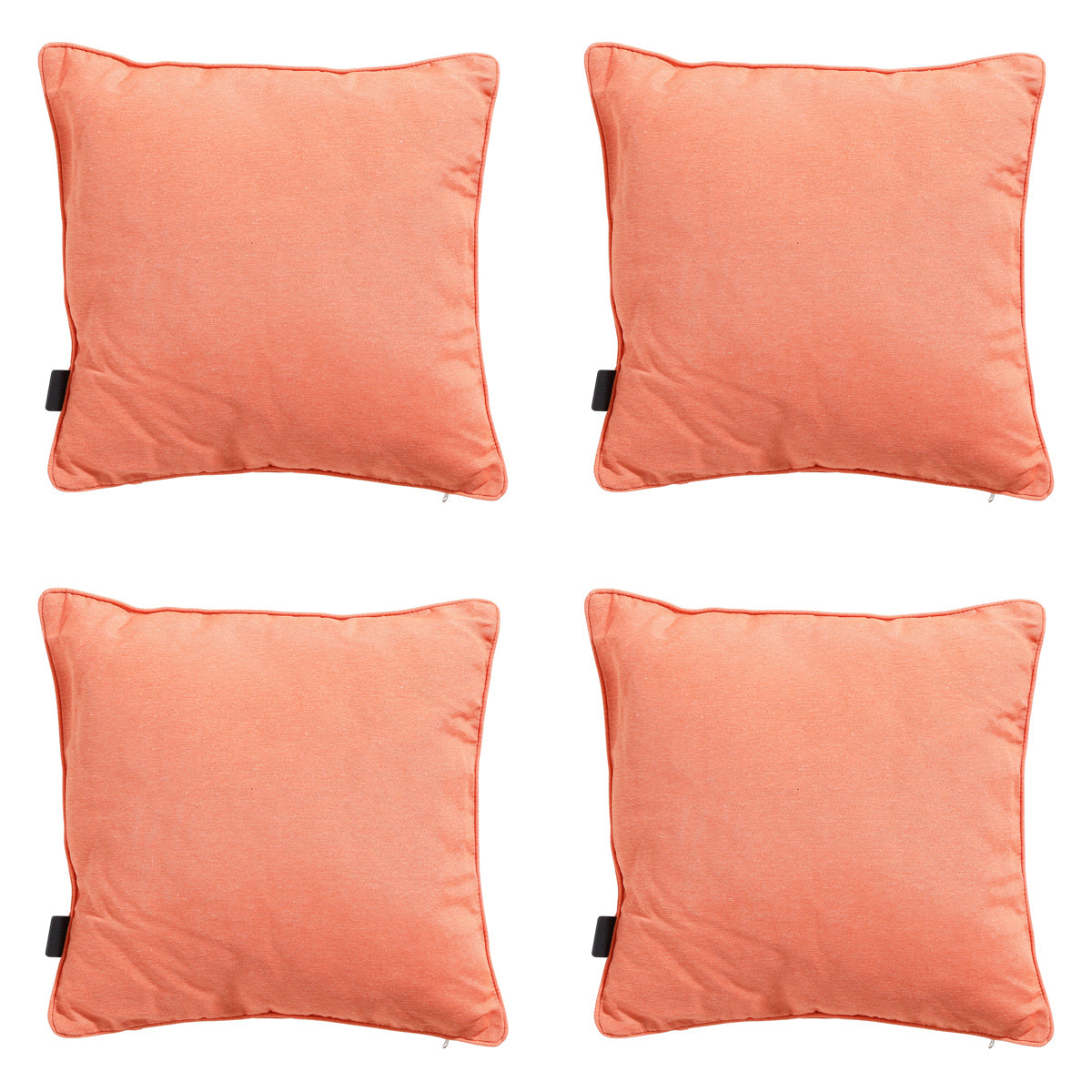 Madison -  Sierkussen Panama flame orange - Ca. 60x60 cm - Set van 4