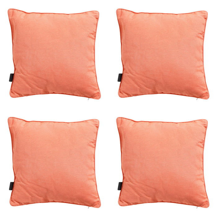 Madison -  Sierkussen Panama flame orange - Ca. 60x60 cm - Set van 4