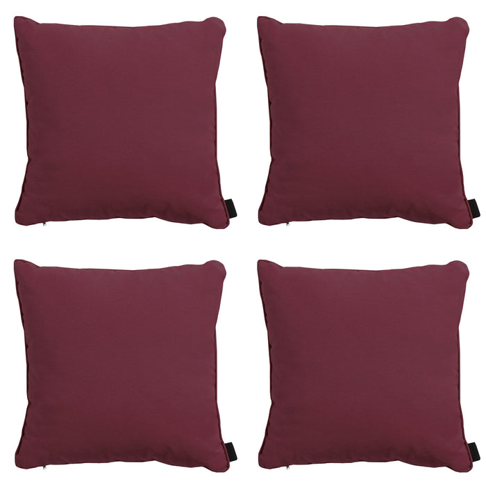 Madison -  Sierkussen Panama bordeaux - Ca. 60x60 cm - Set van 4