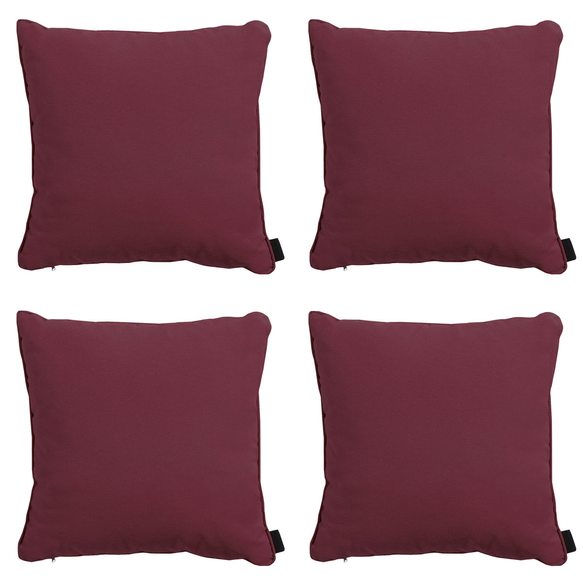 Madison -  Sierkussen Panama bordeaux - Ca. 60x60 cm - Set van 4