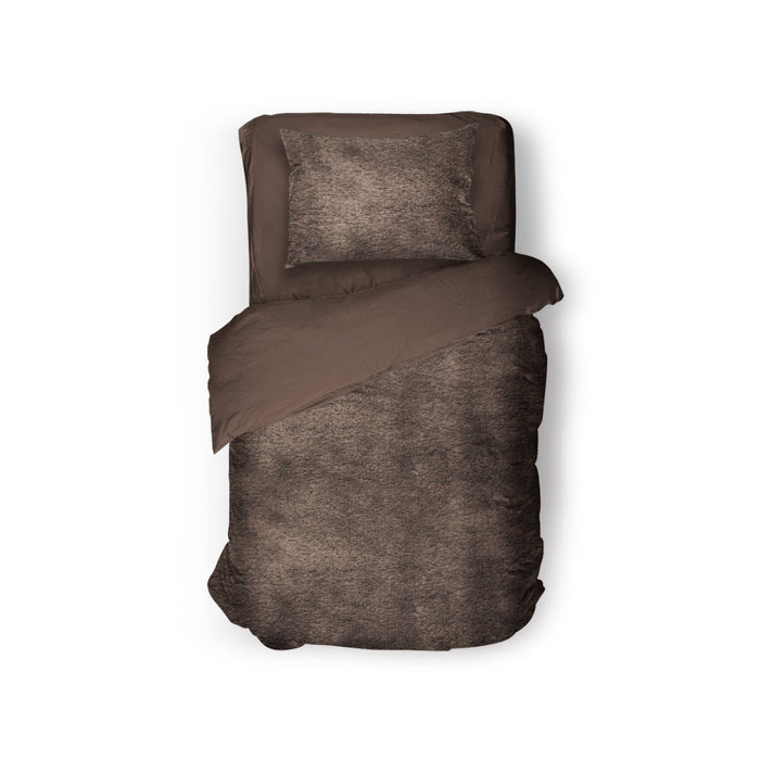 Eleganzzz Dekbedovertrek Flanel Fleece - brown