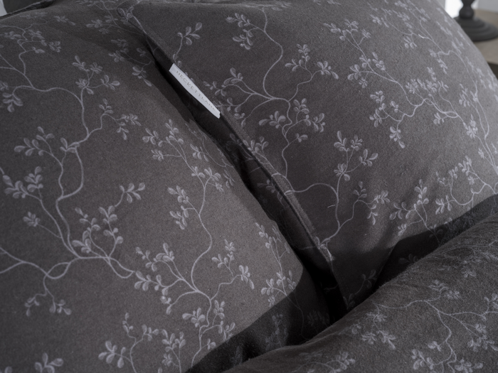 Heckett Lane Dekbedovertrek Flanel Alloro - anthracite