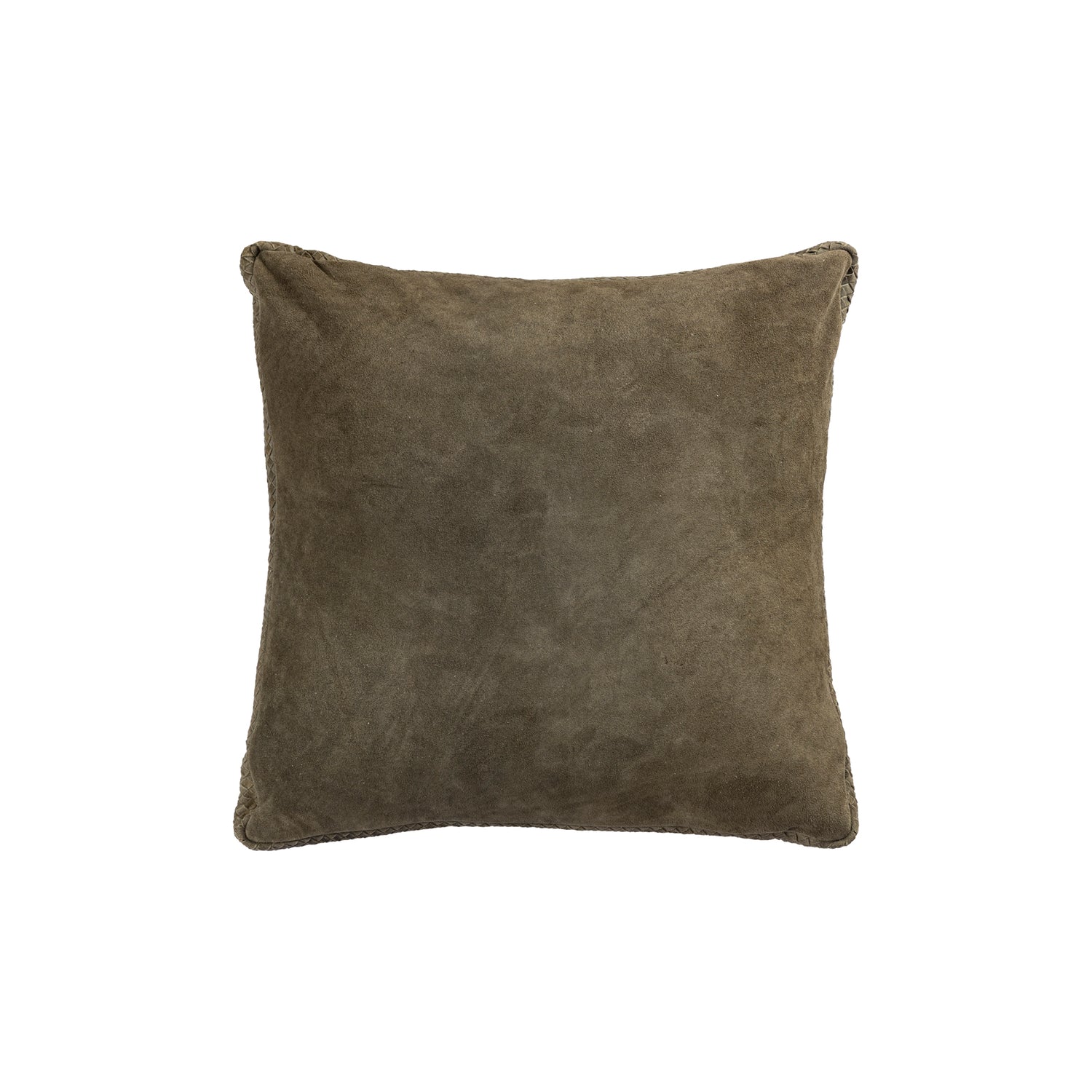 PTMD Suky Green Suede Leather Cushion Square L