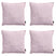 Madison -  Sierkussen Panama soft pink - Ca. 60x60 cm - Set van 4
