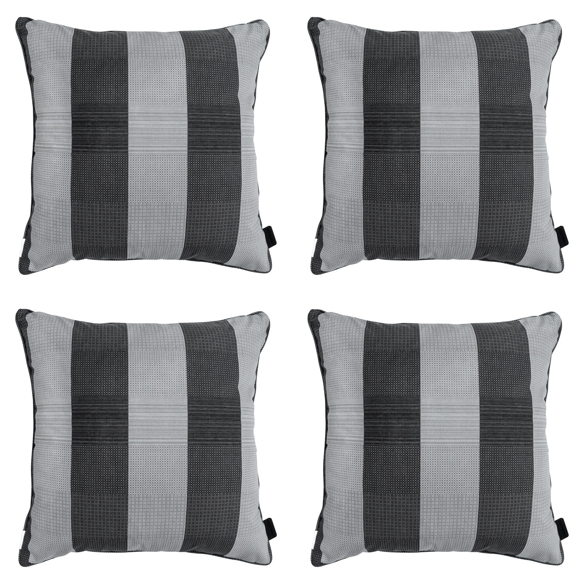 Madison -  Sierkussen Alice grey - Ca. 50x50 cm - Set van 4