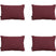 Madison -  Sierkussen Panama bordeaux - Ca. 40x60 cm - Set van 4