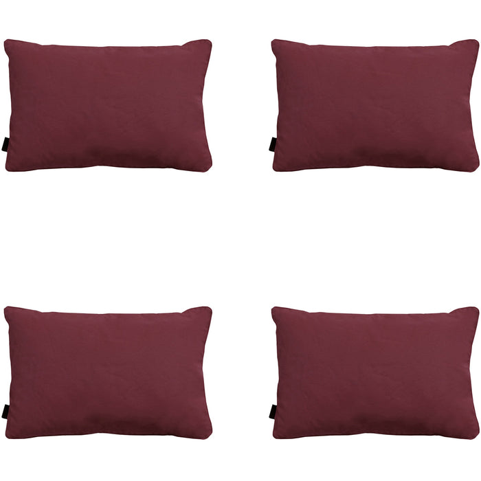 Madison -  Sierkussen Panama bordeaux - Ca. 40x60 cm - Set van 4
