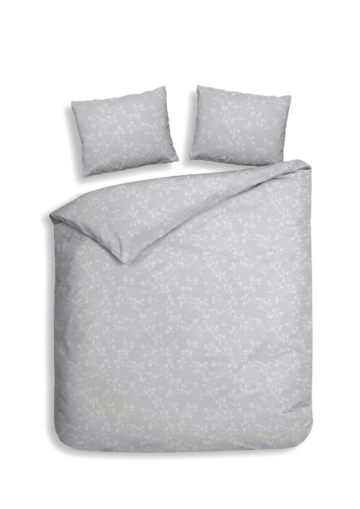 Heckett Lane Dekbedovertrek Flanel Alloro - light grey