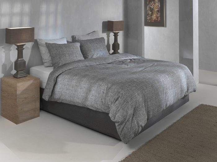 Zo Home Dekbedovertrek Flanella di Lino - dark grey
