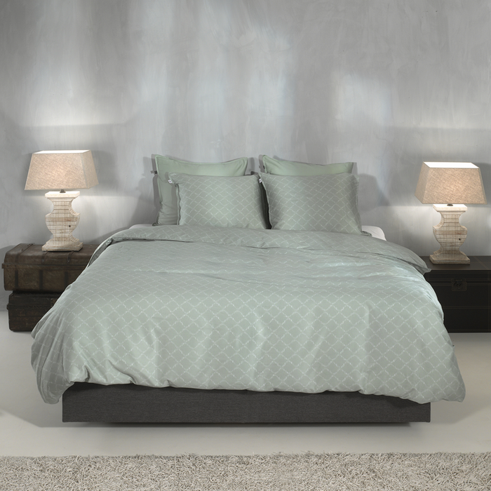 Zo Home Dekbedovertrek Katoen Satijn Linea di Satinado - foam green