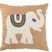 J-line - Kussen Olifant Textiel Naturel|wit Large - 60x60x11.5cm